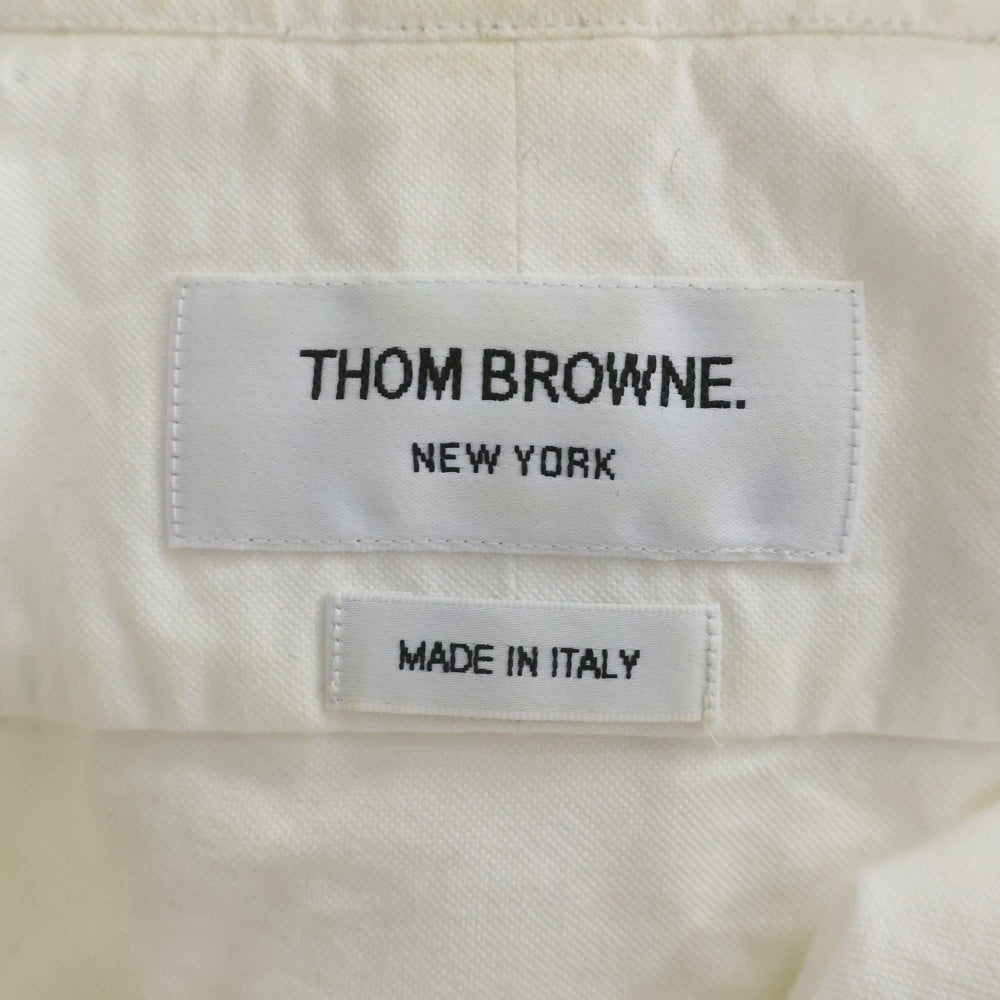 THOM BROWNE(トムブラウン) 4BAR オックスフォードボタンダウン 長袖シャツ ホワイト MWL150E-06177100