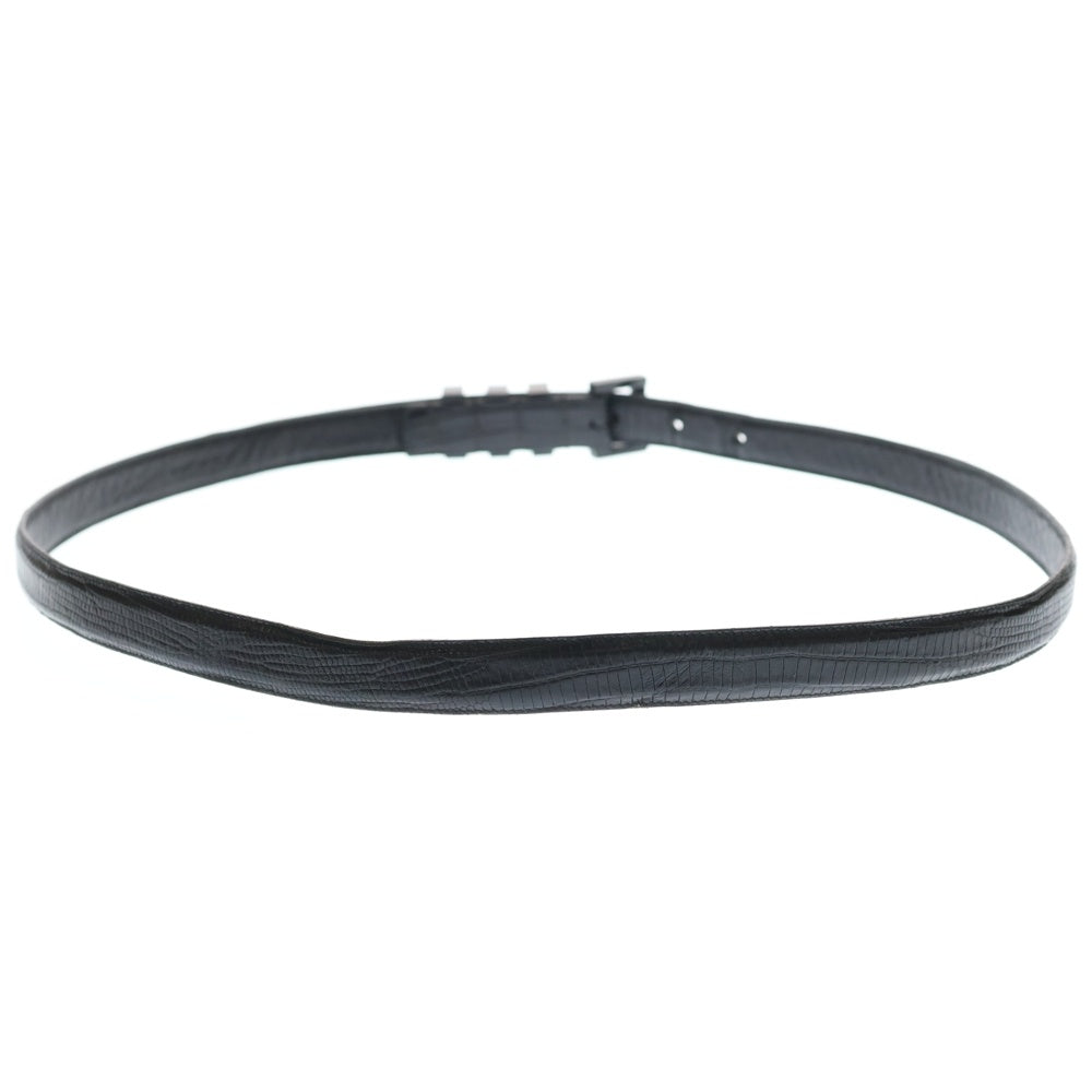 SAINT LAURENT PARIS(サンローランパリ) 3連バックル レザー ベルト ブラック GRZ314630