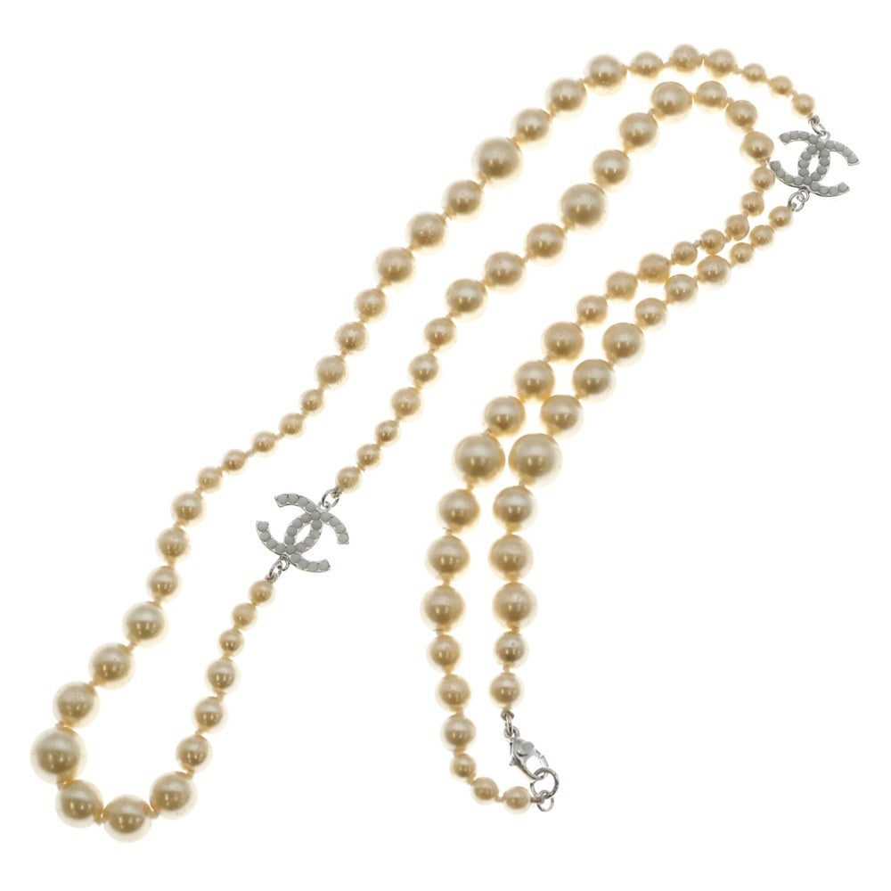 CHANEL(シャネル) ココマーク ロング パール ネックレス ゴールド レディース