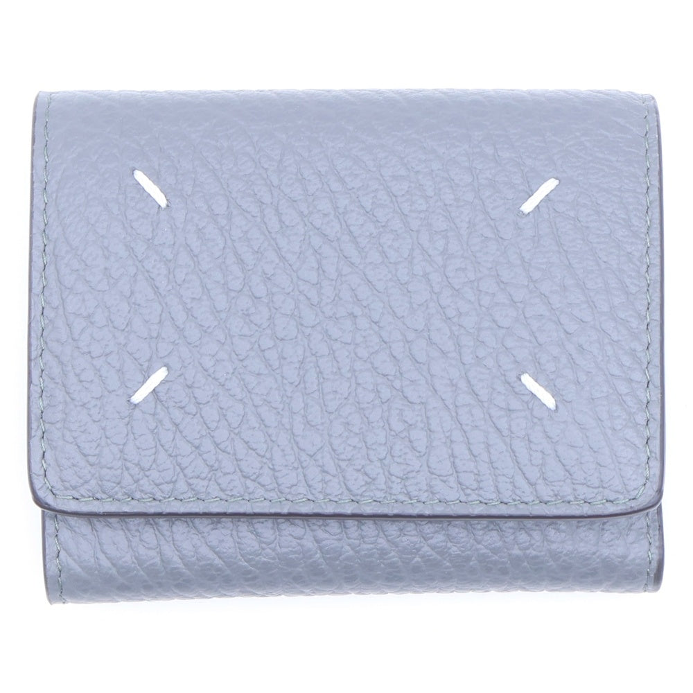 Maison Margiela(メゾンマルジェラ) 4ステッチ 三つ折り グレイニーレザ ウォレット グレー SA3UI0010