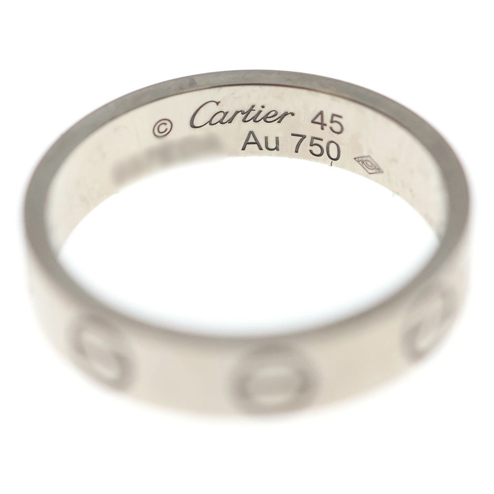 Cartier(カルティエ) MINI LOVE ミニラブ リング AU750WG ♯45 ホワイトゴールド レディース
