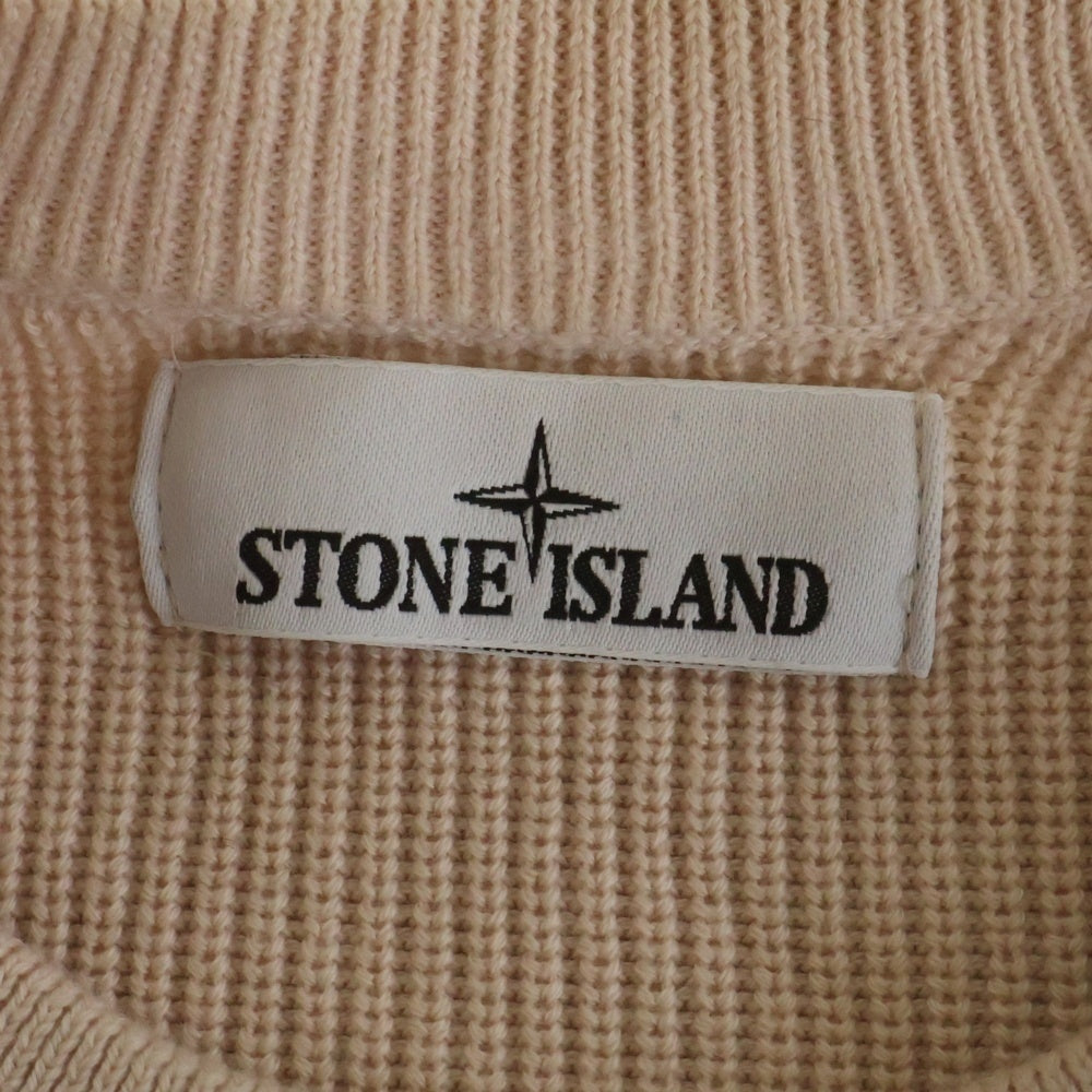 STONE ISLAND(ストーンアイランド) CREWNECK SWEATSHIRT 袖ロゴワッペンコットンリブニット クルーネックスウェット セーター ベージュ K1S155100054 S00D8