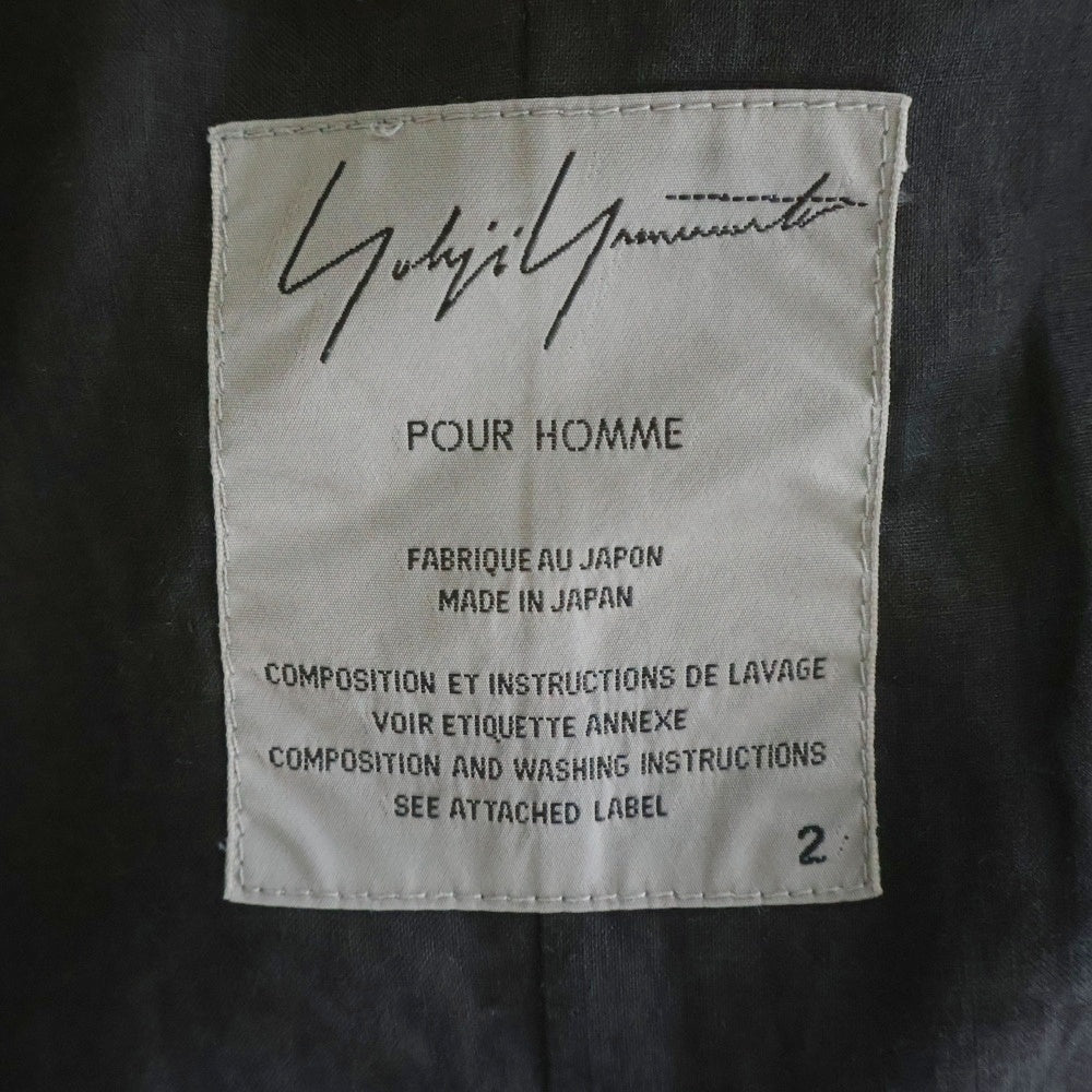Yohji Yamamoto POUR HOMME(ヨウジヤマモト プールオム) 05ss 多釦デザインロングジャケット 赤ボタン ステッチデザイン テーラードジャケット ブラック/レッド HY-J60-801