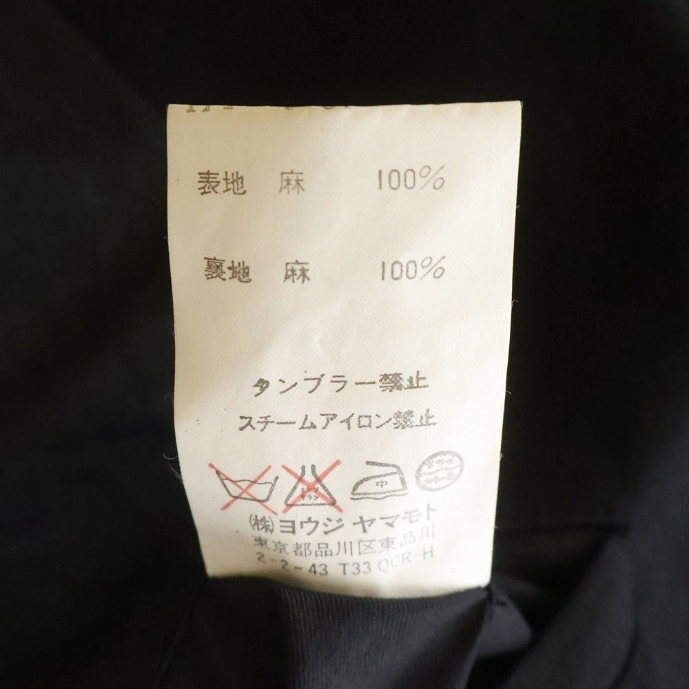 Yohji Yamamoto POUR HOMME(ヨウジヤマモト プールオム) 05ss 多釦デザインロングジャケット 赤ボタン ステッチデザイン テーラードジャケット ブラック/レッド HY-J60-801
