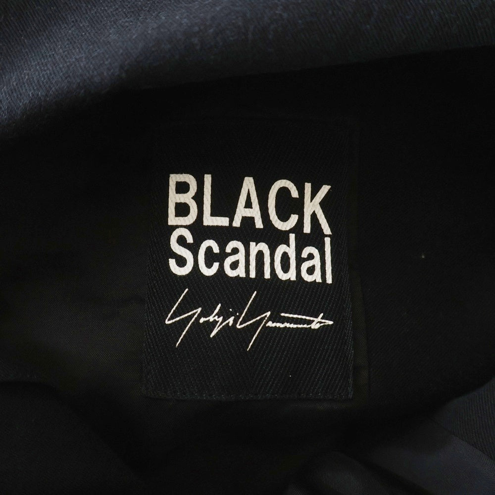 BLACK Scandal Yohji Yamamoto(ブラックスキャンダルヨウジヤマモト) 20SS C/ツイル フラップショートジャケット テーラードジャケット ブラック HN-J37-013
