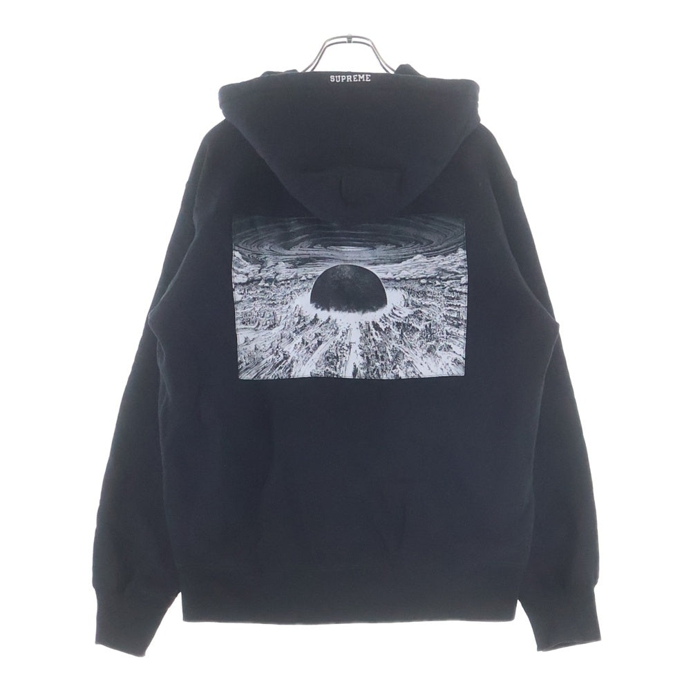 SUPREME(シュプリーム) 17AW ×AKIRA Patches Hooded Sweatshirt Slate ×アキラ パッチ スウェットプルオーバーパーカー ブラック