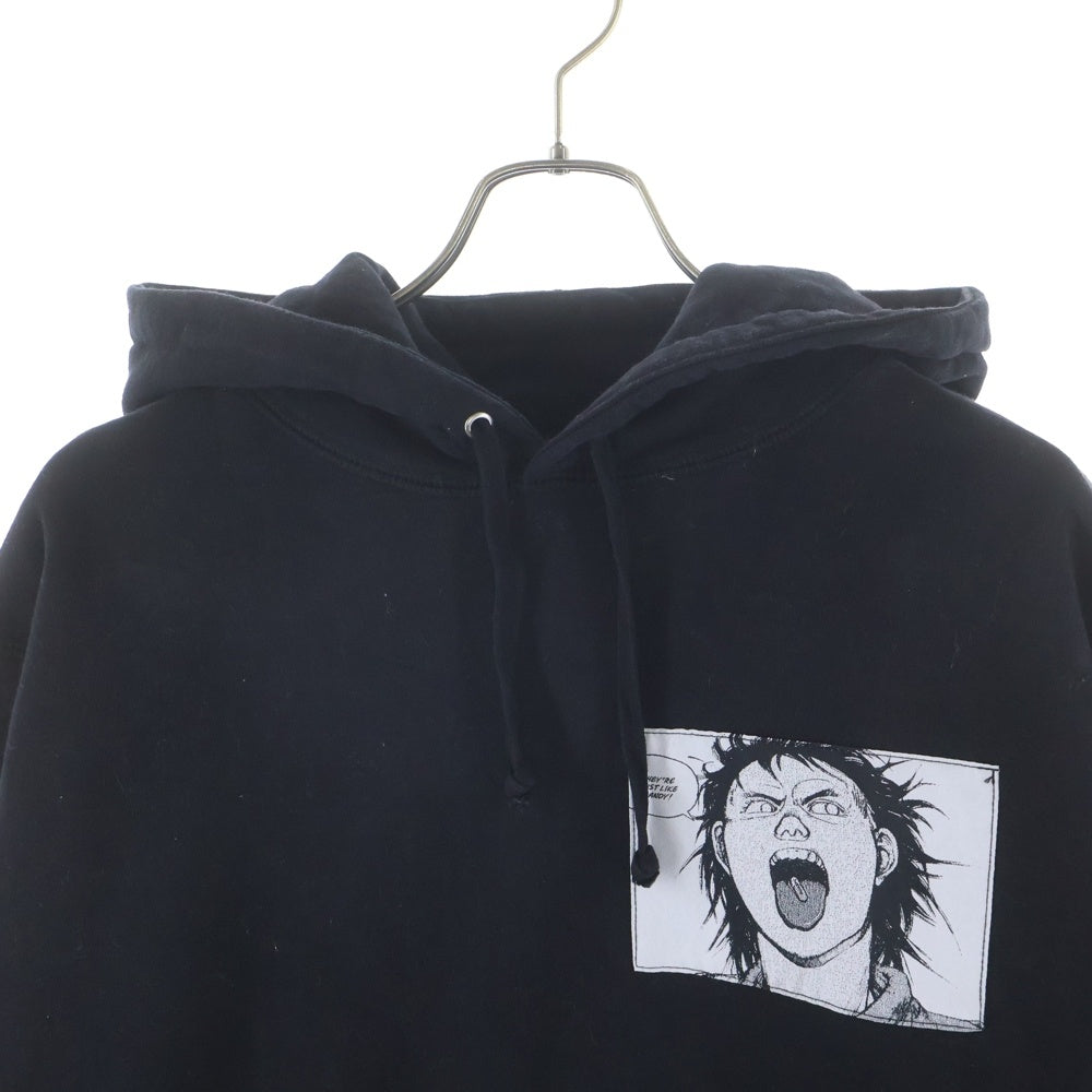 SUPREME(シュプリーム) 17AW ×AKIRA Patches Hooded Sweatshirt Slate ×アキラ パッチ スウェットプルオーバーパーカー ブラック