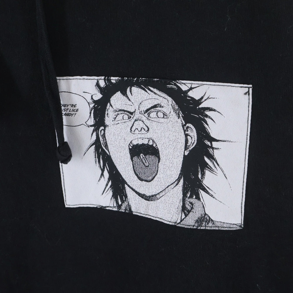 SUPREME(シュプリーム) 17AW ×AKIRA Patches Hooded Sweatshirt Slate ×アキラ パッチ スウェットプルオーバーパーカー ブラック