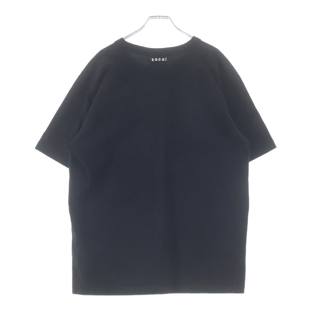 Sacai(サカイ) 20AW Einstein Tee アインシュタイン 半袖Tシャツ ブラック 20-0117S