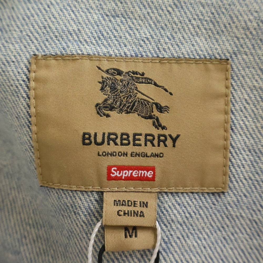 SUPREME(シュプリーム) ×Burberry Denim Trucker Jacket バーバリー デニム トラッカージャケット インディゴ