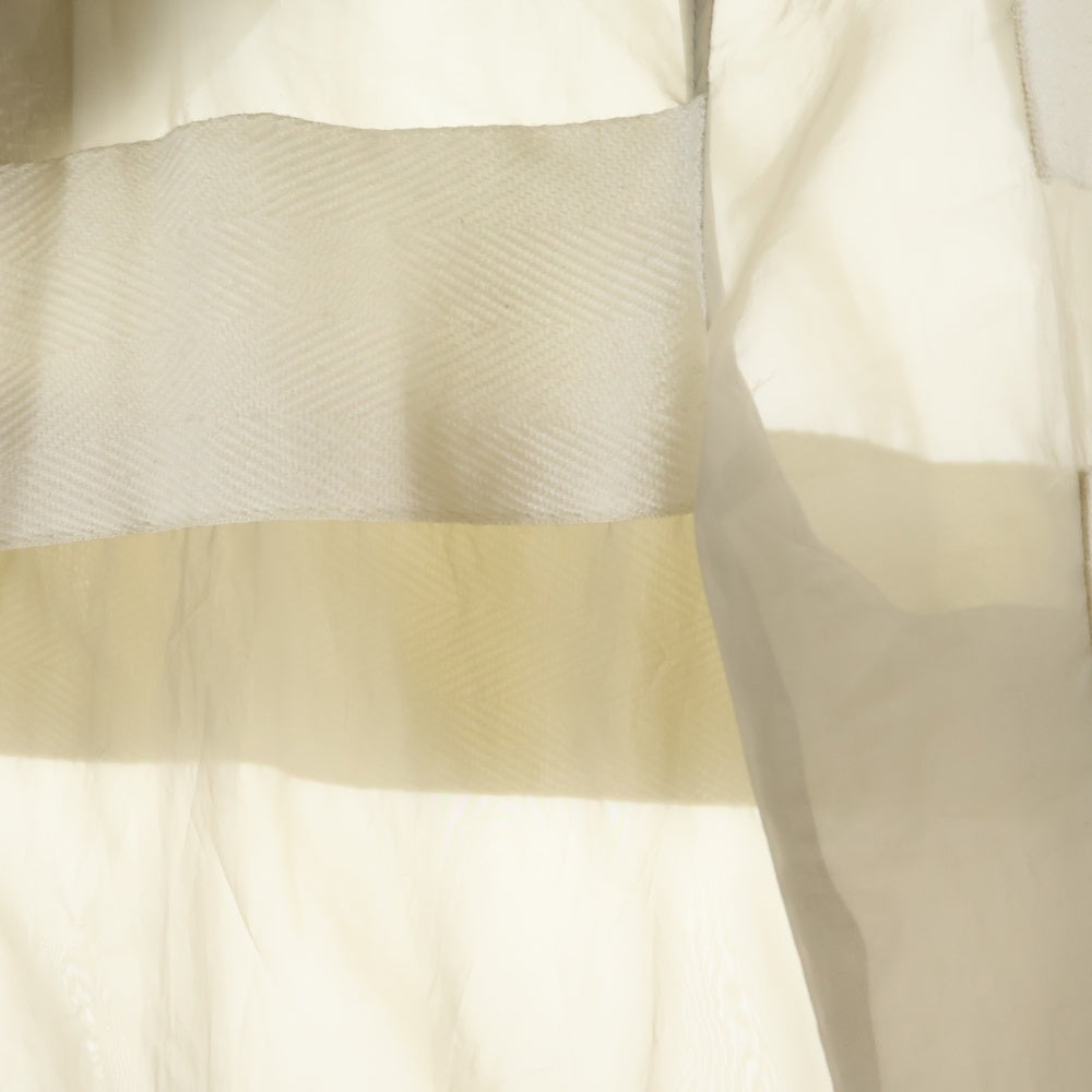 Rick Owens(リックオウエンス) 13SS Sheer Geowebbed Fishtail Parka ショー シアーウェビング フィッシュテールコート ベージュ/ホワイト RU5981/K