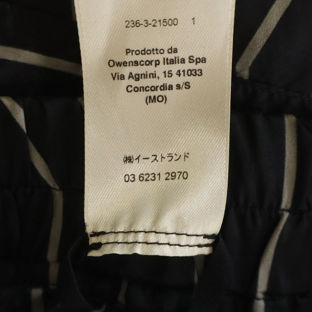 Rick Owens(リックオウエンス) 23SS WIDE BELA PANTS ストライプワイドベラパンツ ブラック/ホワイト RU01C4366-JP1