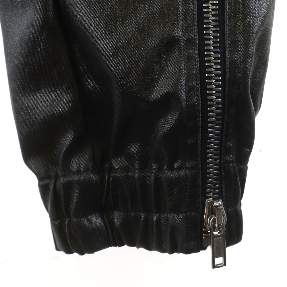 Rick Owens(リックオウエンス) Bauhaus Denim Flightsuit バウハウス デニムフライトスーツ コーティングジャンプスーツ ブラック RU01C4554-SLQ