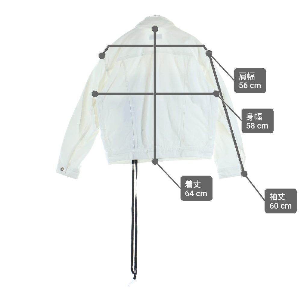 ANN DEMEULEMEESTER(アンドゥムルメステール) ボンテージ デニムジャケット Gジャン ホワイト B0010290FA038001