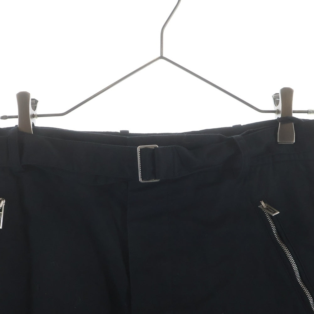 ANN DEMEULEMEESTER(アンドゥムルメステール) ボンテージカーゴパンツ ジップスラックスパンツ ブラック B0010980FA130099