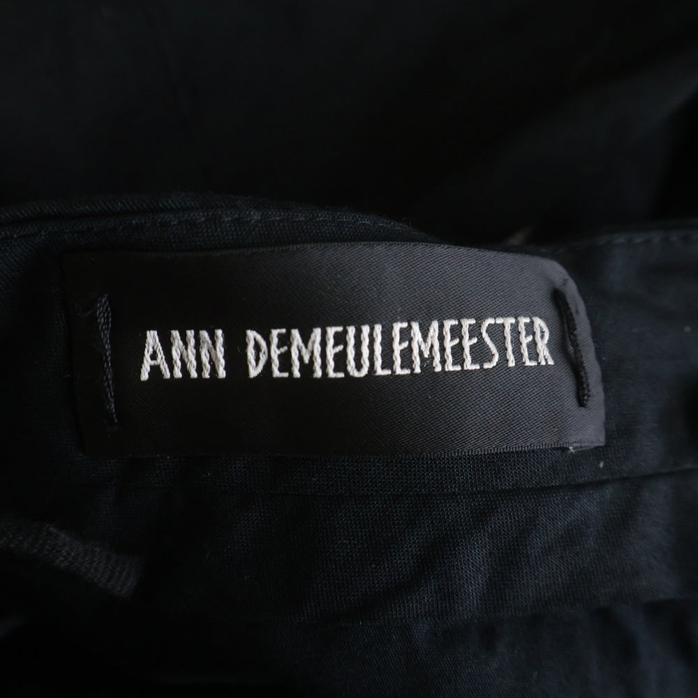 ANN DEMEULEMEESTER(アンドゥムルメステール) ボンテージカーゴパンツ ジップスラックスパンツ ブラック B0010980FA130099