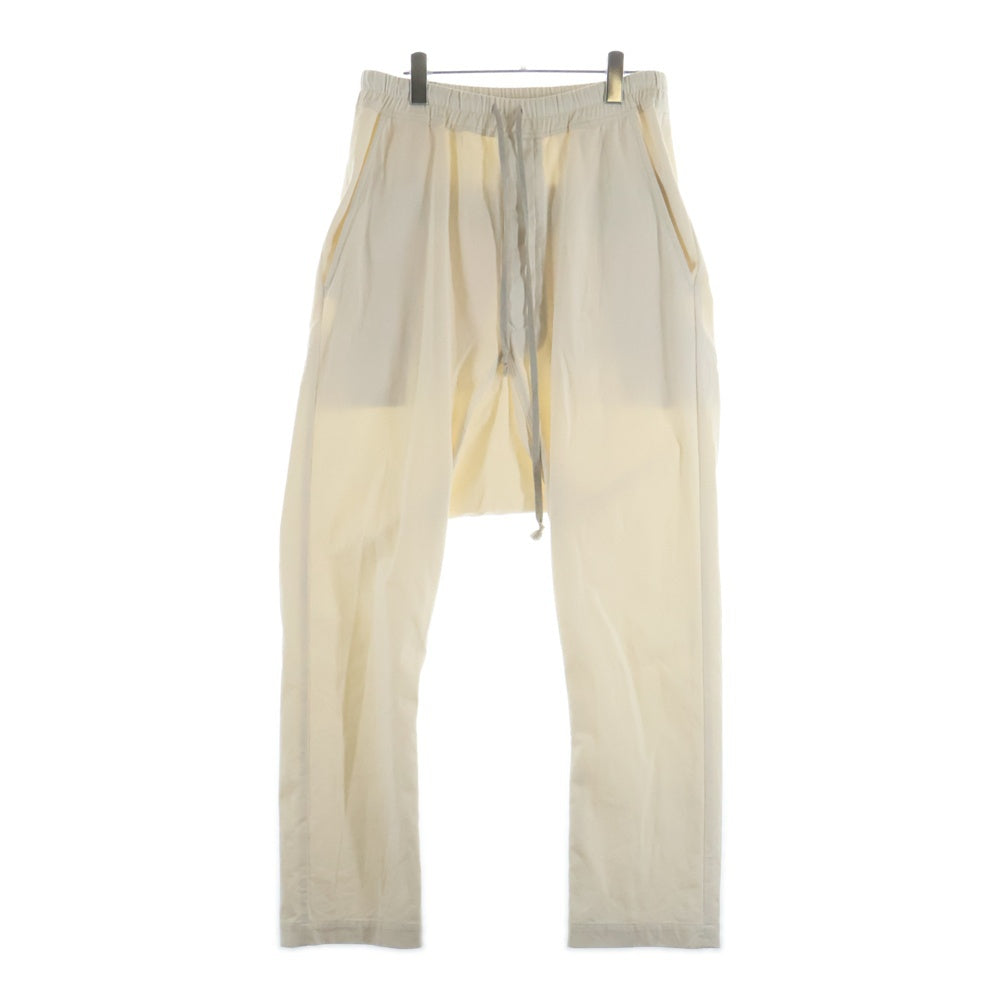 Rick Owens(リックオウエンス) 22SS DRAWSTRING LONG Trousers ドローストリング ロング トラウザーズ サルエルパンツ ホワイト RU01B1380-DL