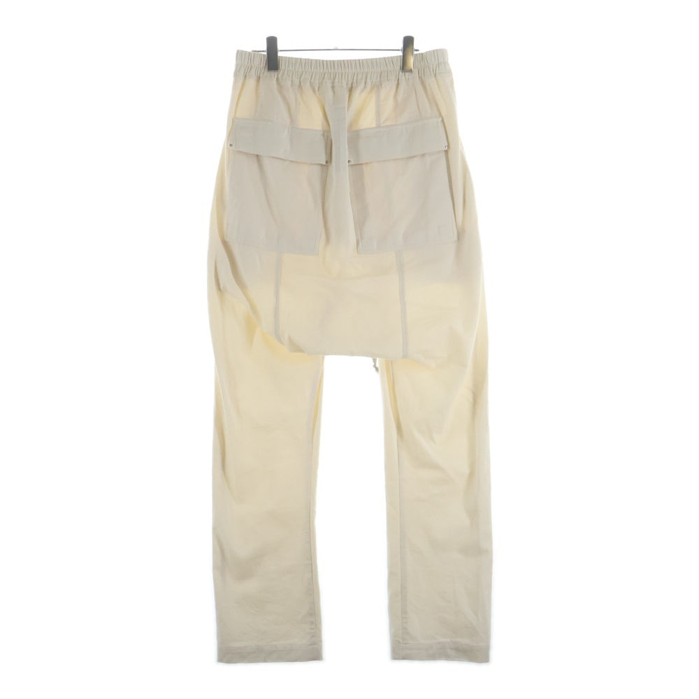 Rick Owens(リックオウエンス) 22SS DRAWSTRING LONG Trousers ドローストリング ロング トラウザーズ サルエルパンツ ホワイト RU01B1380-DL