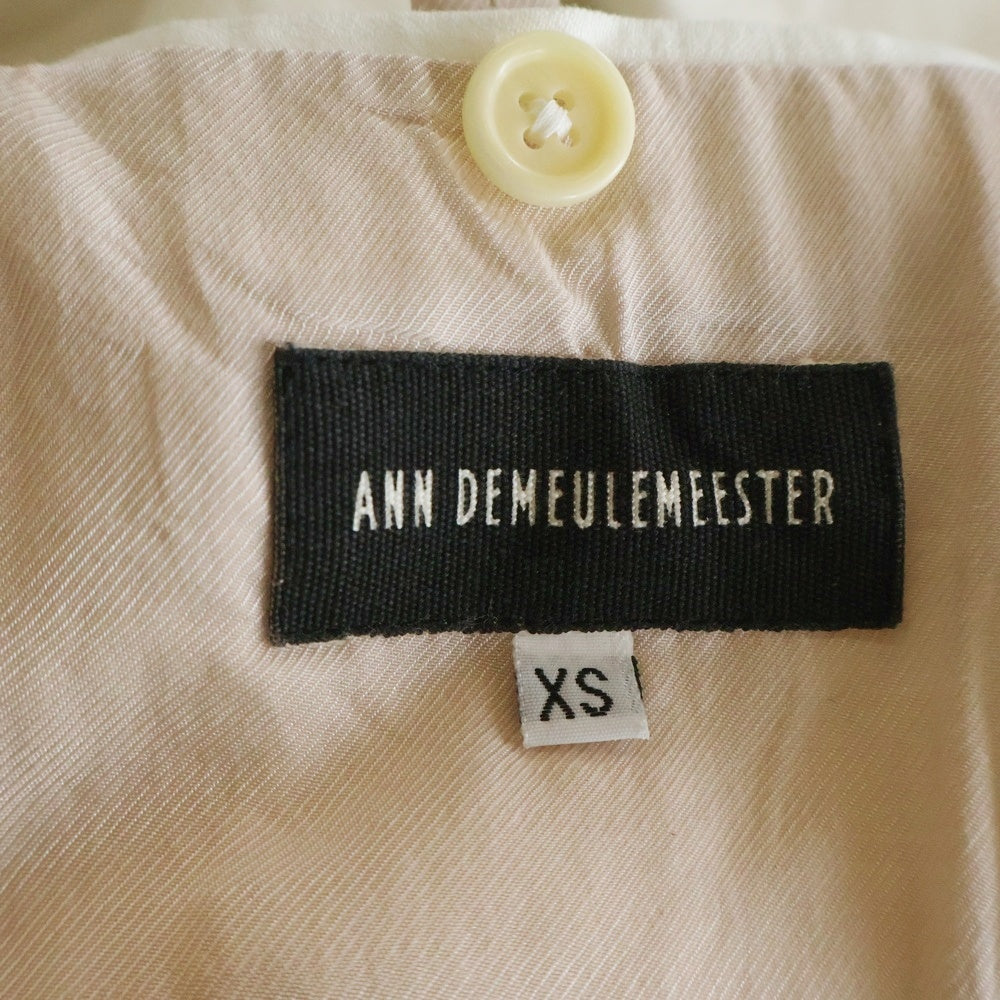 ANN DEMEULEMEESTER(アンドゥムルメステール) オーバーサイズシングルジャケット ロングコート ホワイト 05401M