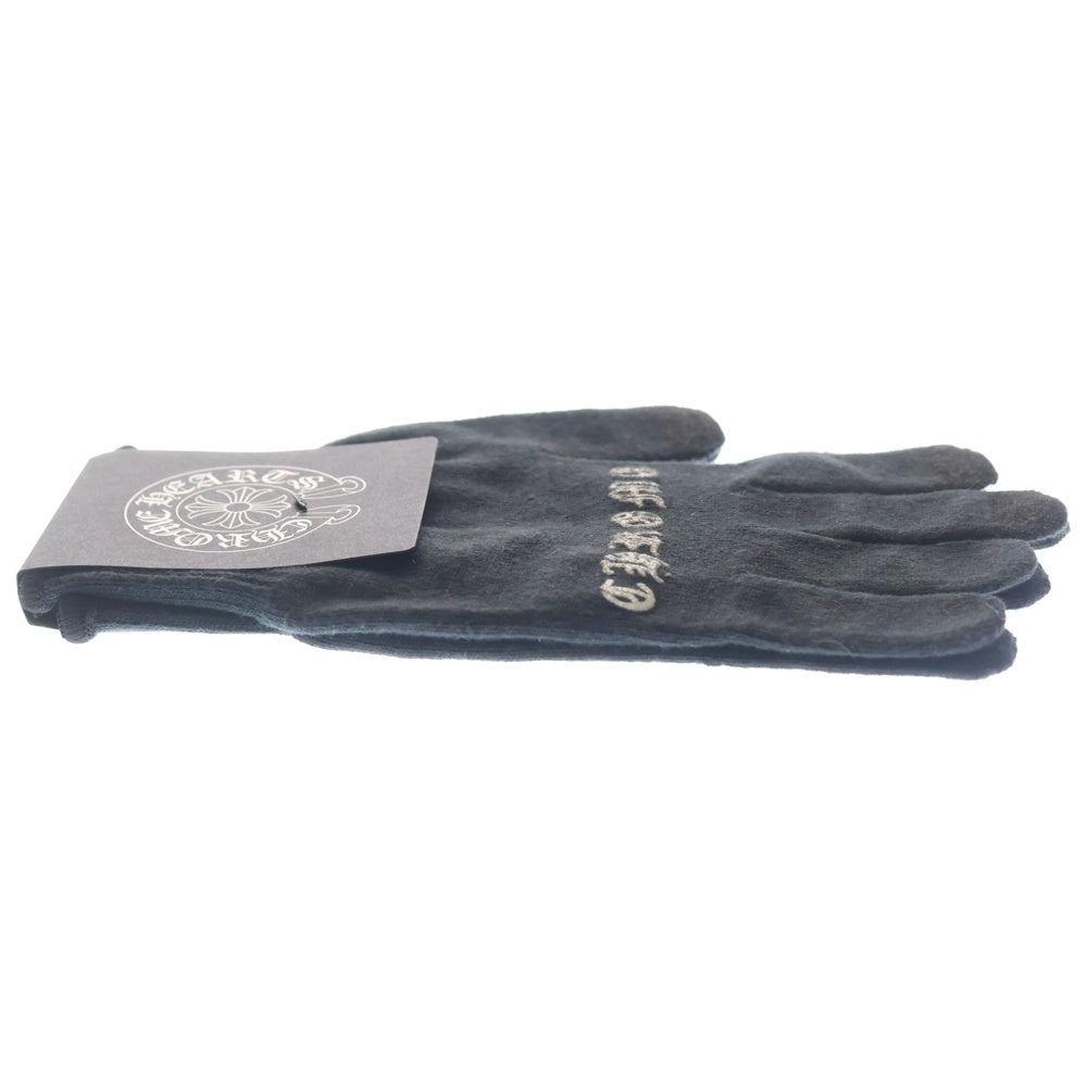 CHROME HEARTS(クロムハーツ) GLOVE ロゴプリント グローブ 手袋 ブラック