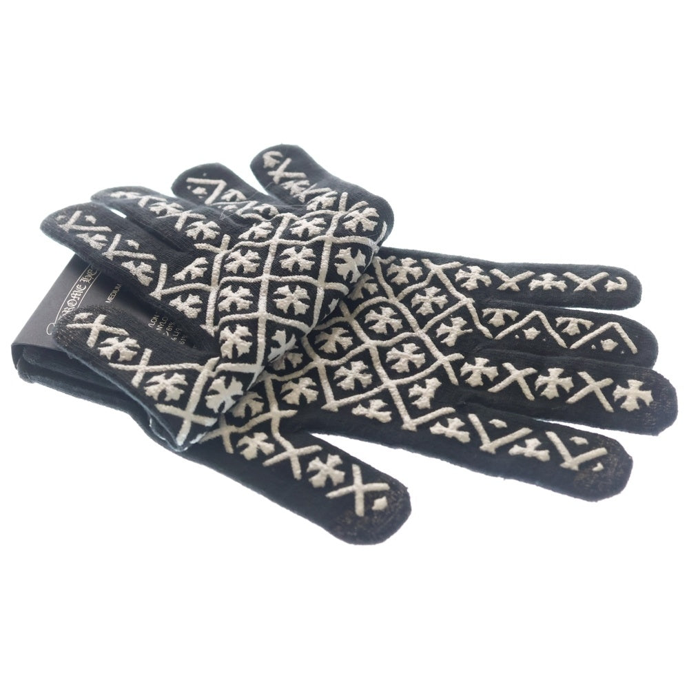 CHROME HEARTS(クロムハーツ) GLOVE ロゴプリント グローブ 手袋 ブラック