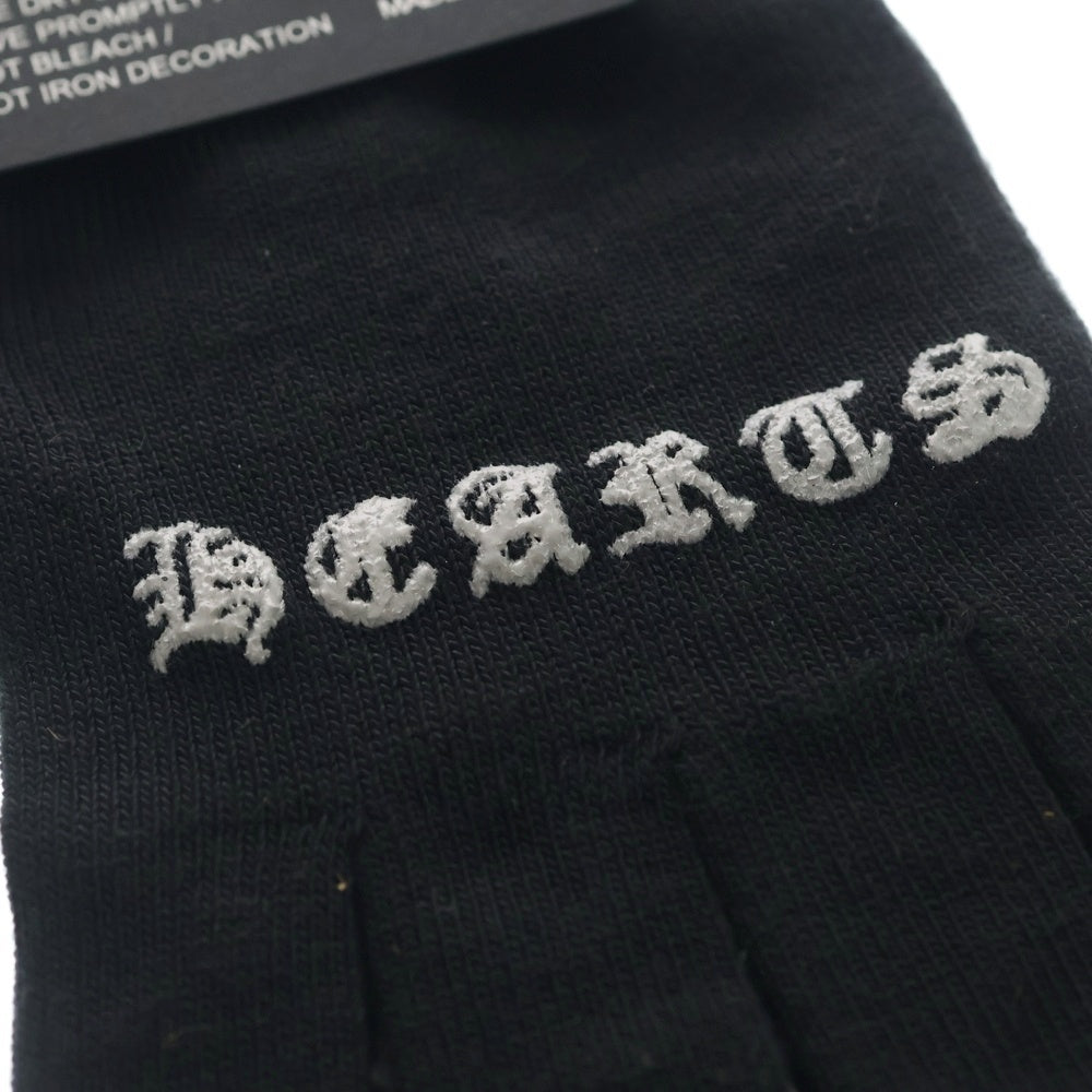CHROME HEARTS(クロムハーツ) GLOVE ロゴプリント グローブ 手袋 ブラック
