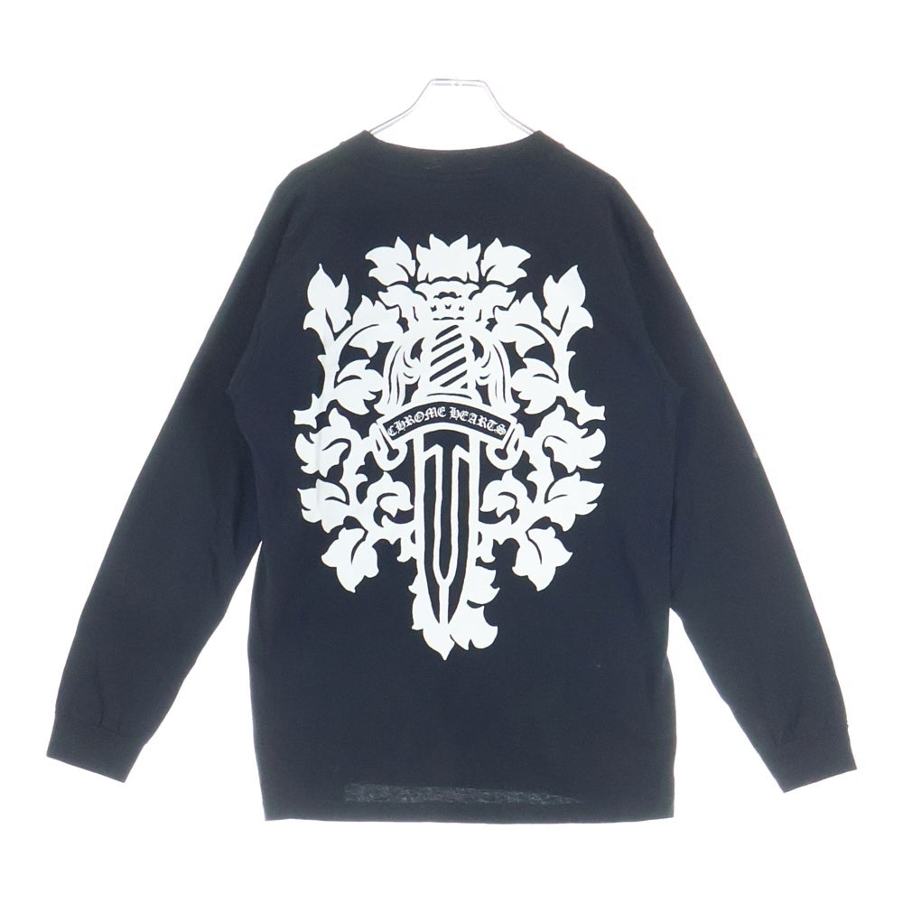 CHROME HEARTS(クロムハーツ) OLD NECK LOGO VINE DAGGER TEE オールド ネックロゴ ヴァインダガー 長袖Tシャツ ブラック