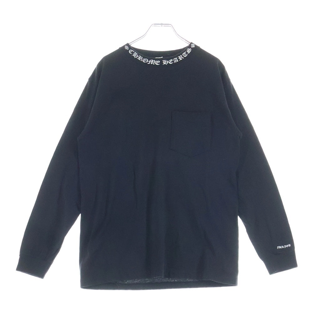 CHROME HEARTS(クロムハーツ) OLD NECK LOGO VINE DAGGER TEE オールド ネックロゴ ヴァインダガー 長袖Tシャツ ブラック