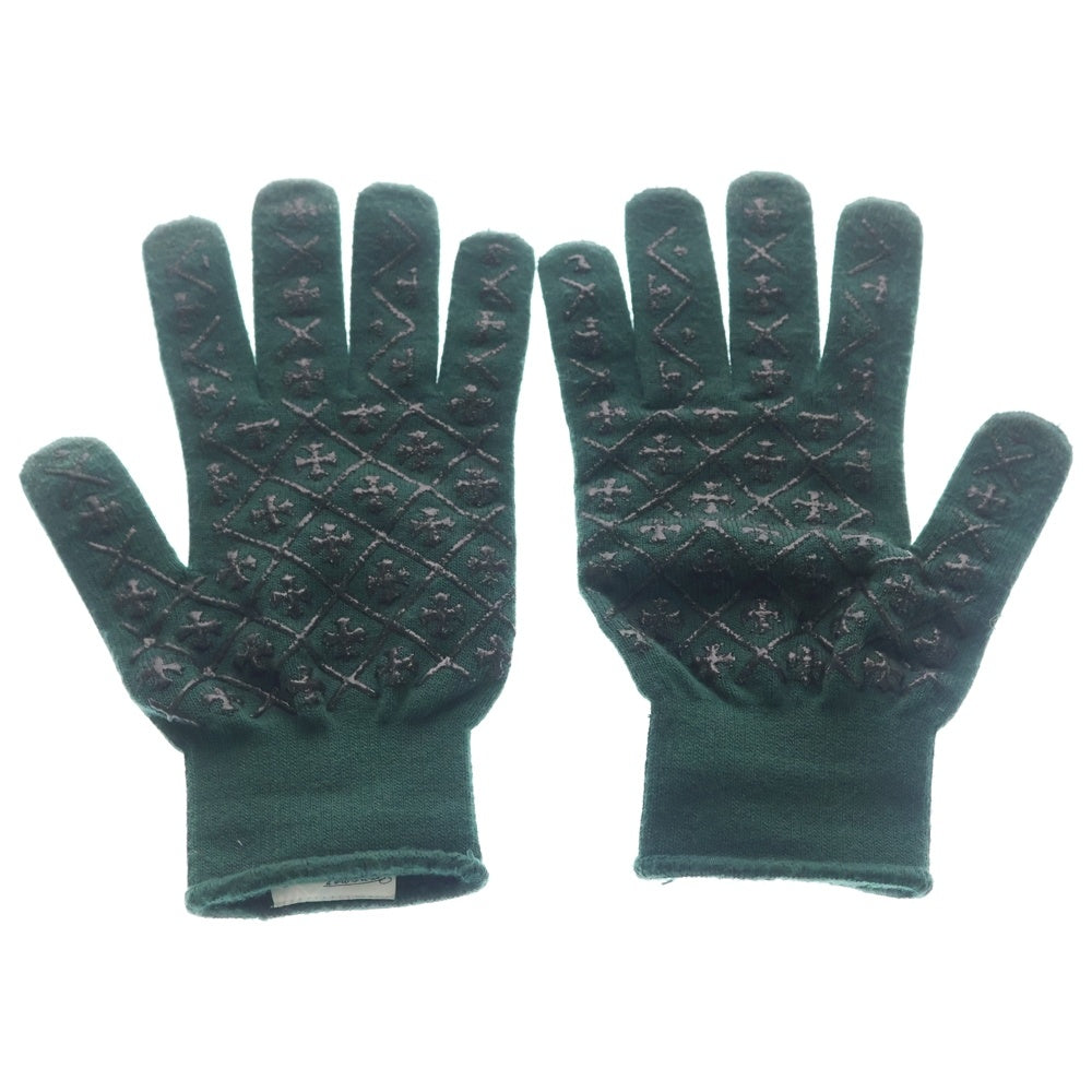 CHROME HEARTS(クロムハーツ) GLOVE ロゴプリント グローブ 手袋 グリーン