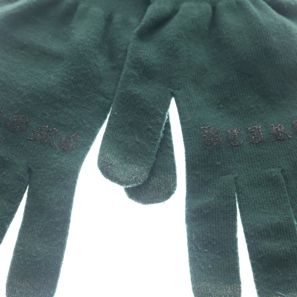 CHROME HEARTS(クロムハーツ) GLOVE ロゴプリント グローブ 手袋 グリーン
