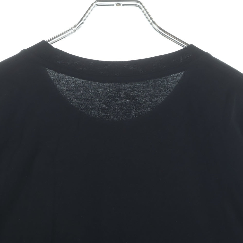 CHROME HEARTS(クロムハーツ) CH LS NECK LOGO ネックロゴプリント 袖ロゴ 長袖Tシャツ ブラック/ピンク