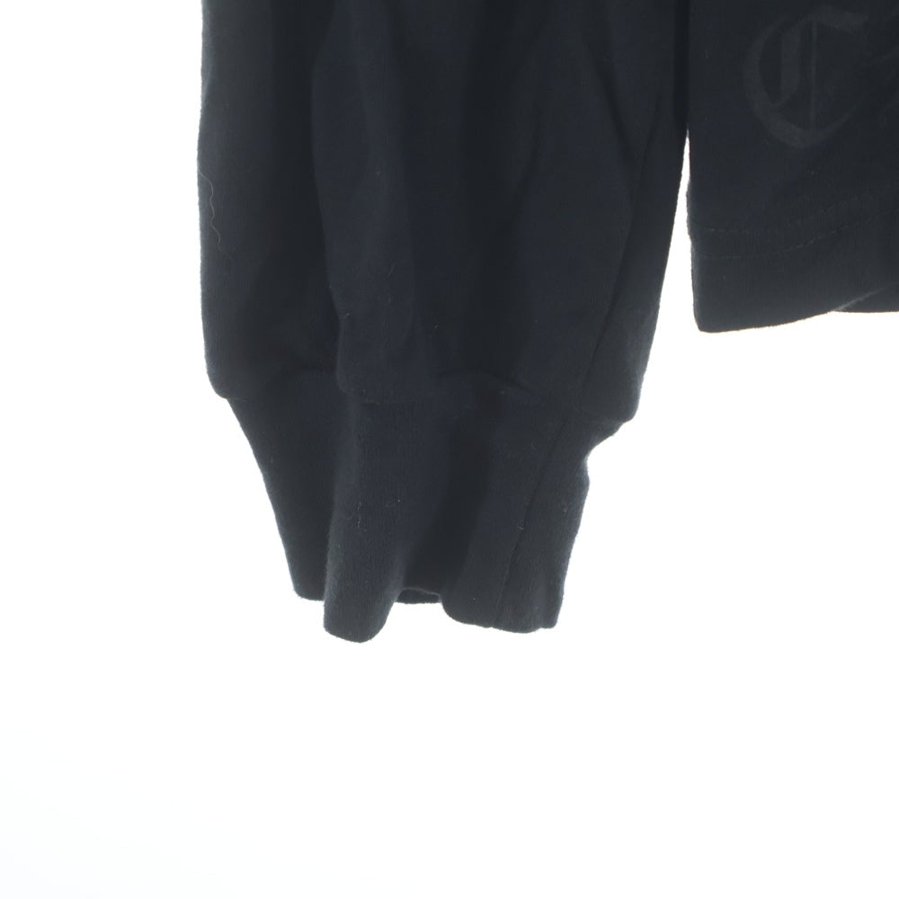 CHROME HEARTS(クロムハーツ) CH LS NECK LOGO ネックロゴプリント 袖ロゴ 長袖Tシャツ ブラック/ピンク