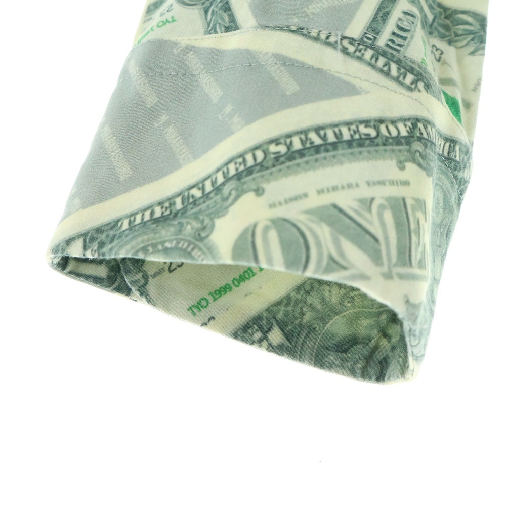 MAISON MIHARAYASUHIRO(メゾンミハラヤスヒロ) Dollar Bill Printed Shirts ドル札プリント 長袖シャツ グリーン/ホワイト A11SH073