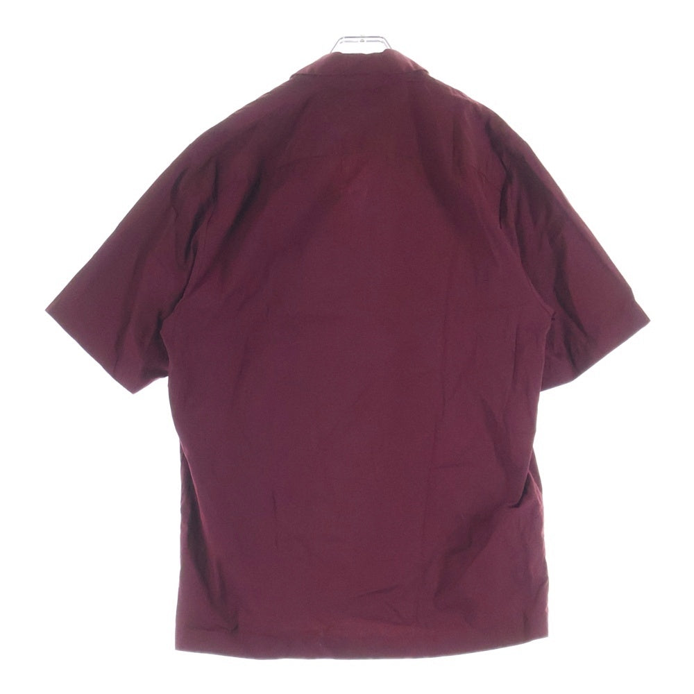 DRIES VAN NOTEN(ドリスヴァンノッテン) 23SS CLASEN 6238 M.W.SHIRT コットンポプリン 半袖シャツ レッド