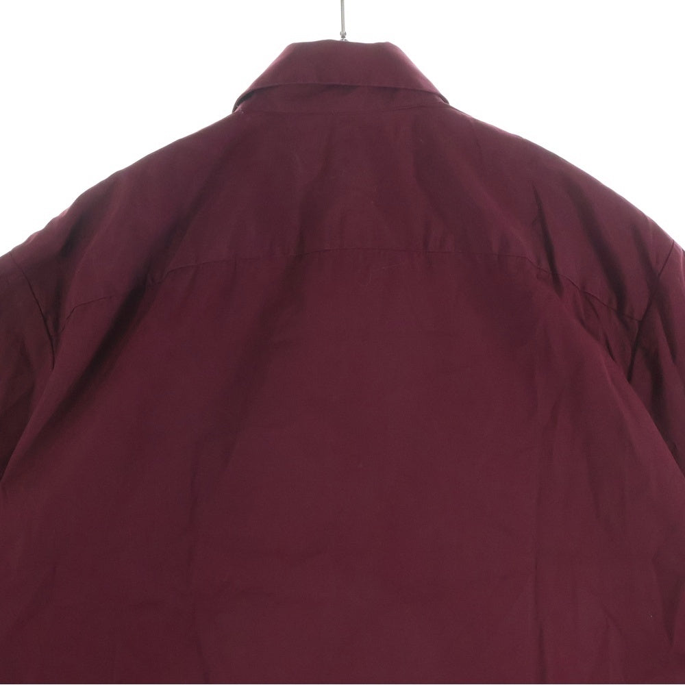 DRIES VAN NOTEN(ドリスヴァンノッテン) 23SS CLASEN 6238 M.W.SHIRT コットンポプリン 半袖シャツ レッド