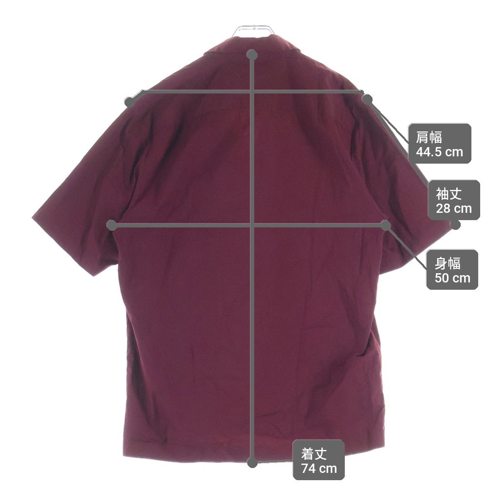 DRIES VAN NOTEN(ドリスヴァンノッテン) 23SS CLASEN 6238 M.W.SHIRT コットンポプリン 半袖シャツ レッド