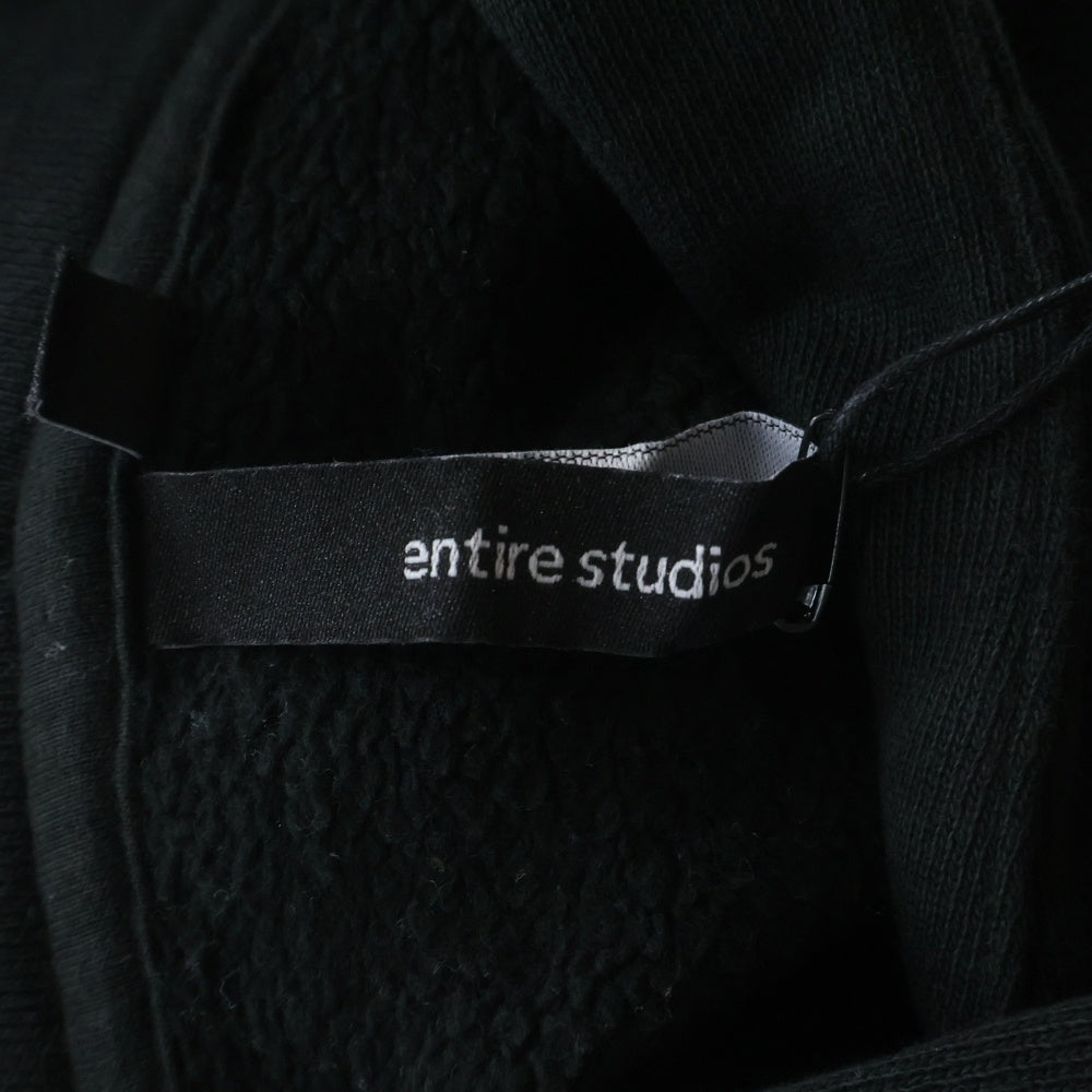 entire studios(エンタイア スタジオ) 22AW HEAVY HOODIE ヘビー フーディー パーカー ブラック ES2125 PO083