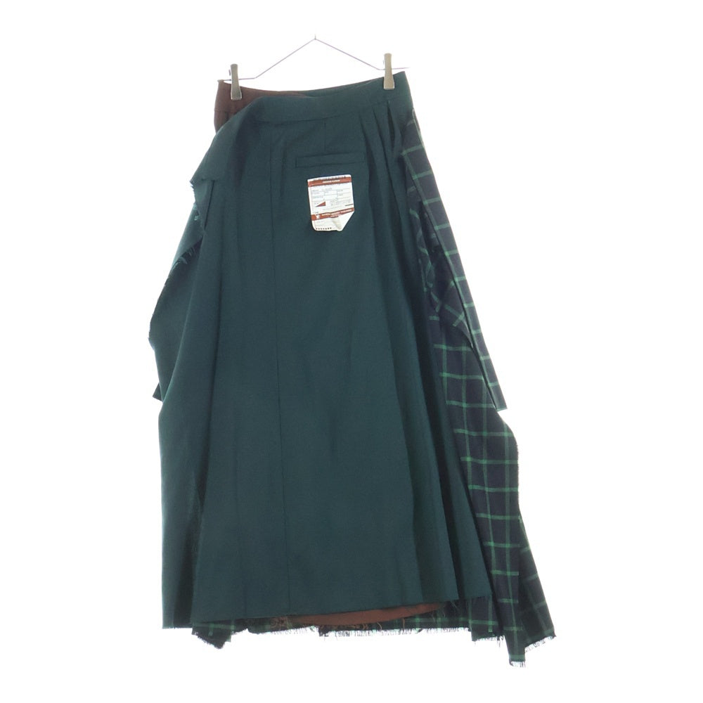 MAISON MIHARAYASUHIRO(メゾンミハラヤスヒロ) スリーレイヤーコンビスカート レディース グリーン B07SK183