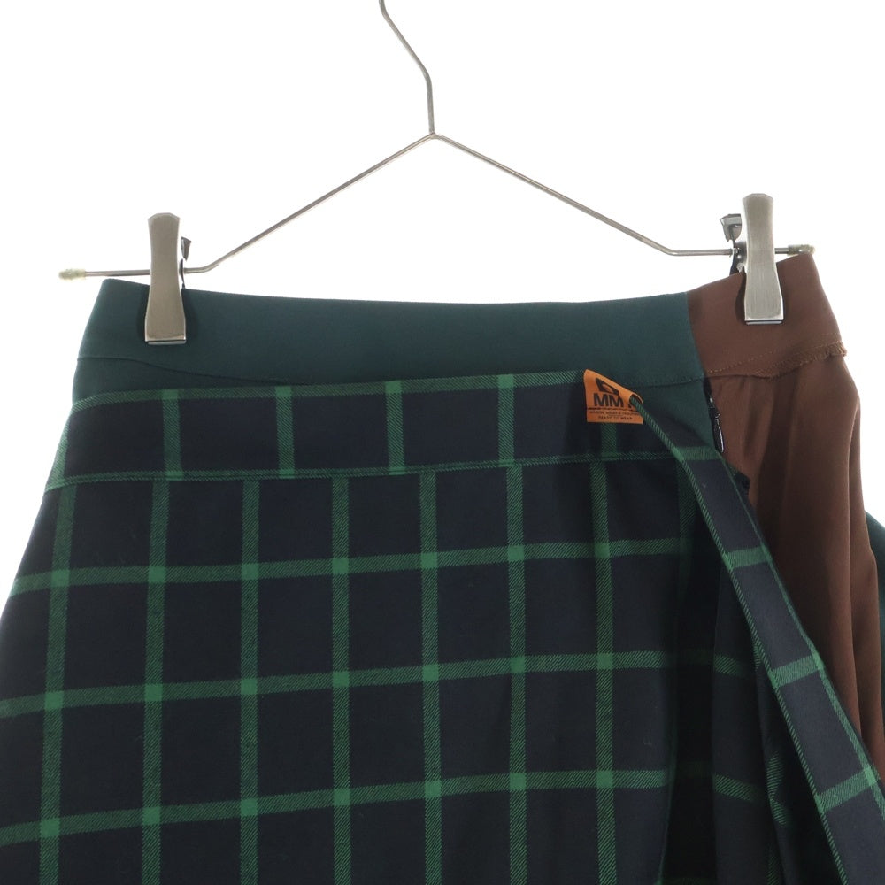 MAISON MIHARAYASUHIRO(メゾンミハラヤスヒロ) スリーレイヤーコンビスカート レディース グリーン B07SK183