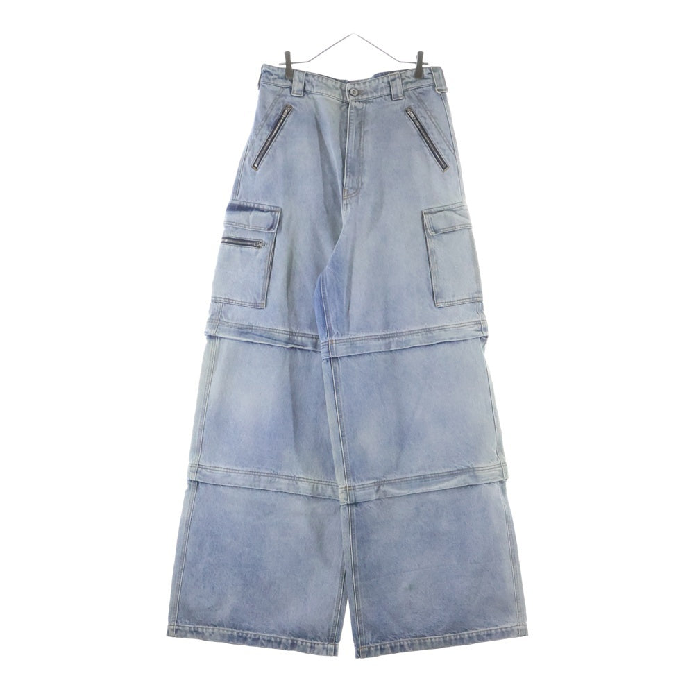 VETEMENTS(ヴェトモン) 22AW ZIPUP BAGGY DENIM PANTS ジップバギーデニムパンツ インディゴ UA53PA550L