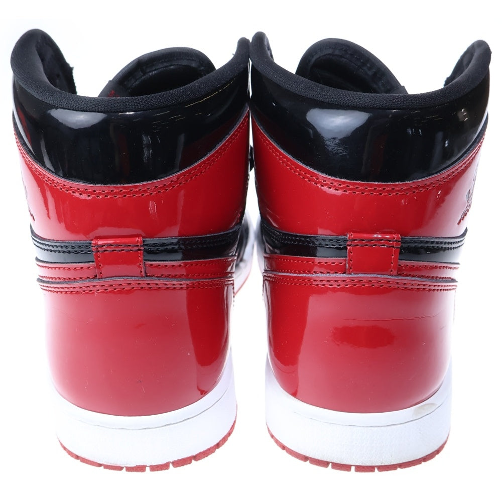 NIKE(ナイキ) AIR JORDAN 1 RETRO HIGH OG BRED PATENT 555088-063 エアジョーダン1 レトロ ブレッド パテント ハイカットスニーカー レッド/ブラック US10/28.0cm