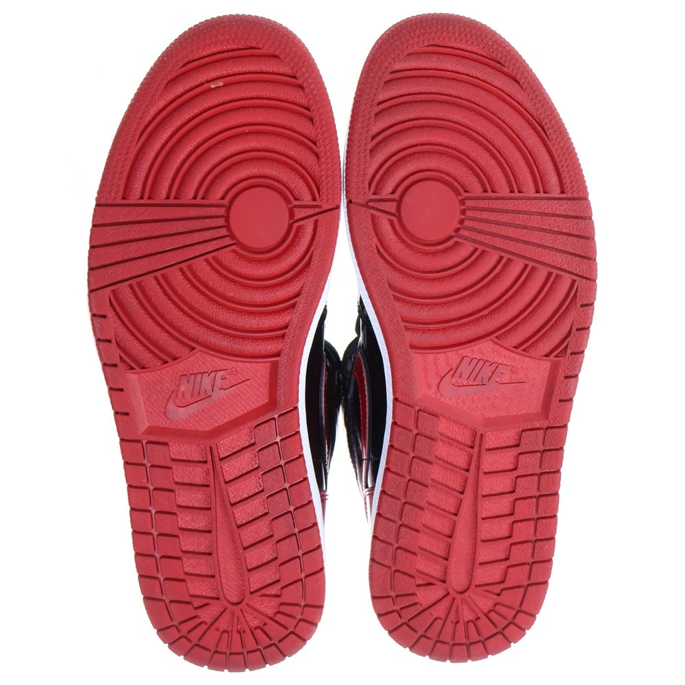 NIKE(ナイキ) AIR JORDAN 1 RETRO HIGH OG BRED PATENT 555088-063 エアジョーダン1 レトロ ブレッド パテント ハイカットスニーカー レッド/ブラック US10/28.0cm