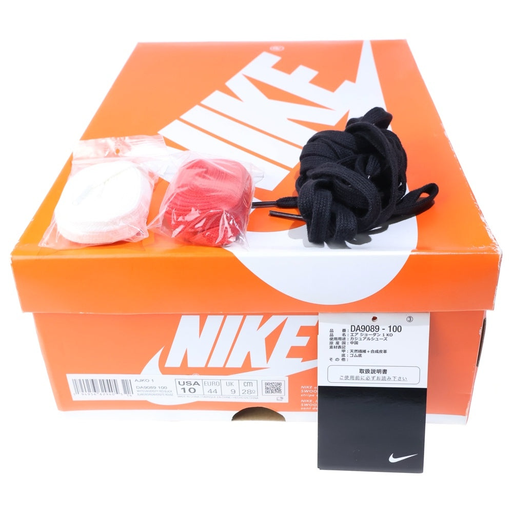 NIKE(ナイキ) AIR JORDAN 1 KO HIGH CHICAGO エアジョーダン1 ケーオー シカゴ ハイカットスニーカー US9/28cm レッド/ホワイト DA9089-100
