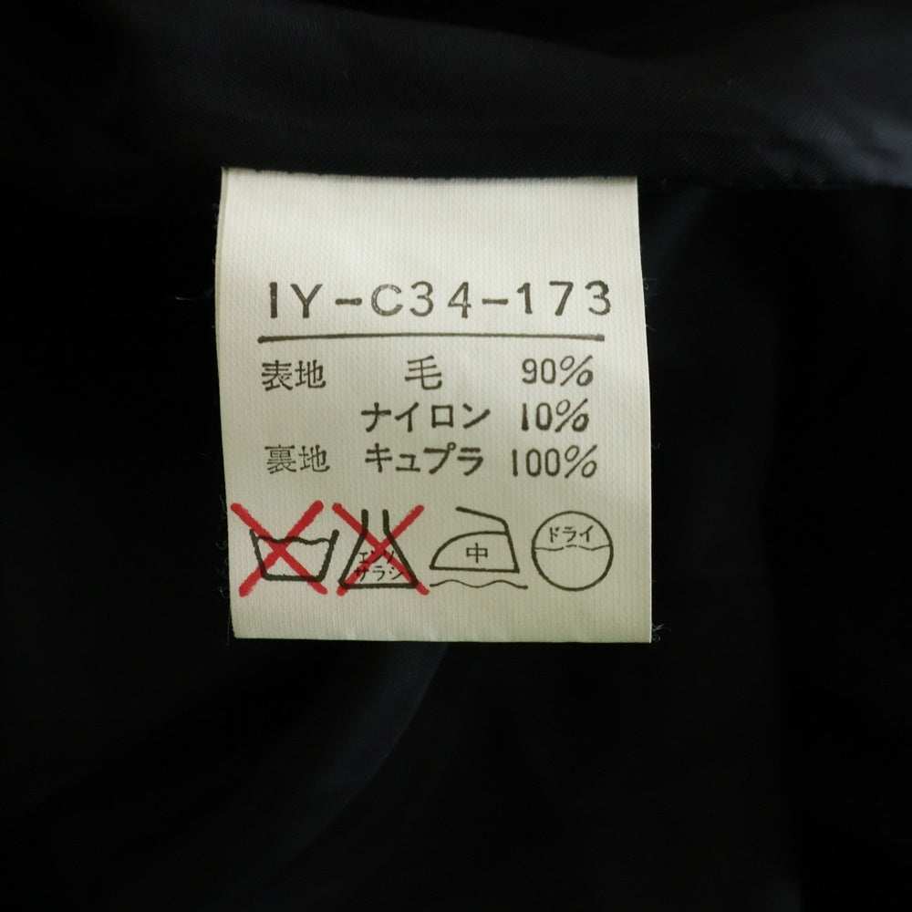 Y's(ワイズ) BIS iwish アイウィッシュワイズビス ウールロングコート ダブルボタンコート ブラック IY-C34-173