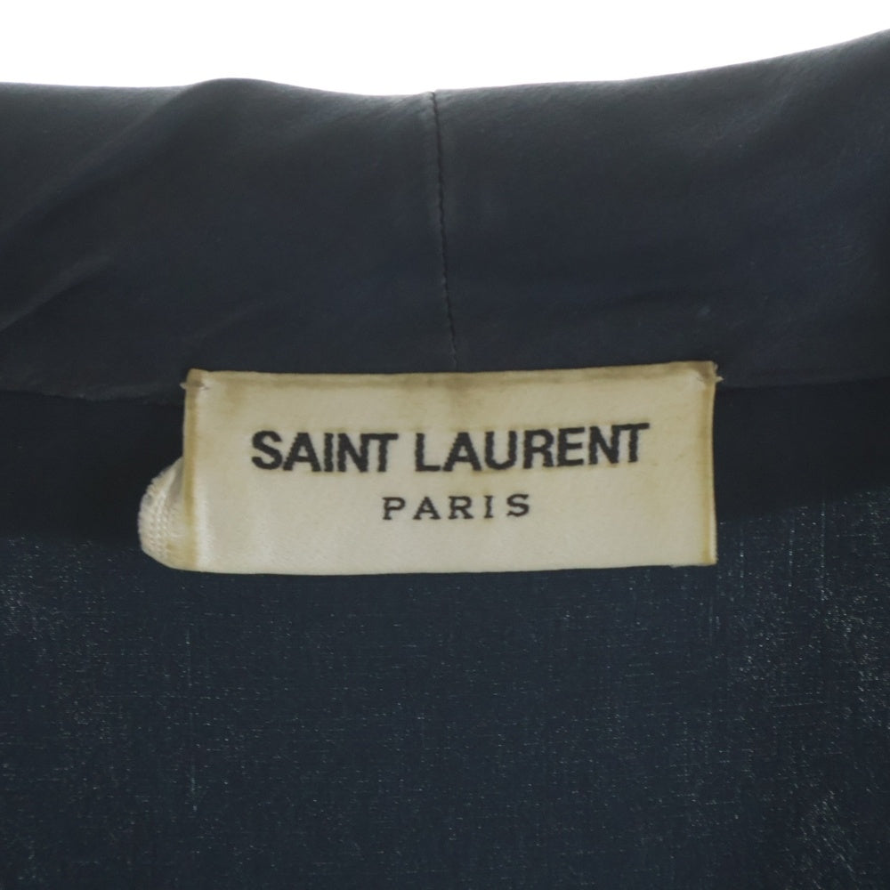 SAINT LAURENT PARIS(サンローランパリ) 23SS シルク ボウタイ シャツ ブルー 760906 Y1H54
