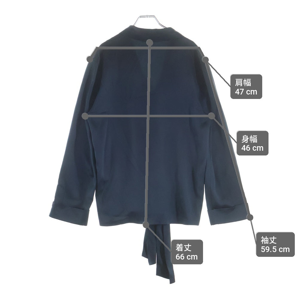 SAINT LAURENT PARIS(サンローランパリ) 23SS シルク ボウタイ シャツ ブルー 760906 Y1H54
