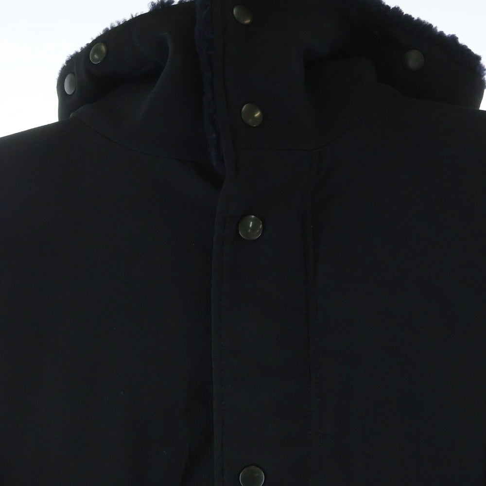 BALENCIAGA(バレンシアガ) DRIL HOODED PARKA SHIRT パーカーシャツ コート フード付きロングコート ブラック437314 TSD09