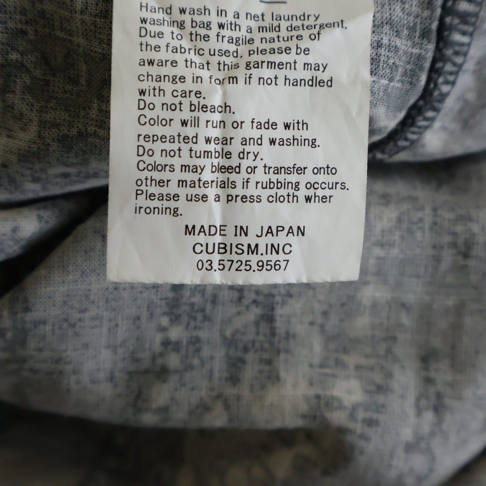 VISVIM(ヴィスヴィム) 22SS TUNIC P.O. WILDFLOWER P.W. チュニック フラワー総柄 プルオーバー長袖シャツ ブラック 0122105011013