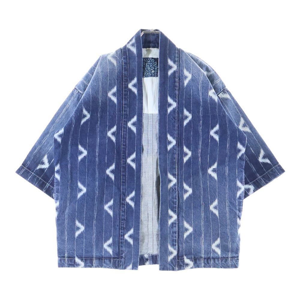 VISVIM(ヴィスヴィム) LHAMO SHIRT ONE WASHED ウォッシュド加工 ハモ スタンドカラーデニム ドローストリング シャツジャケット インディゴ