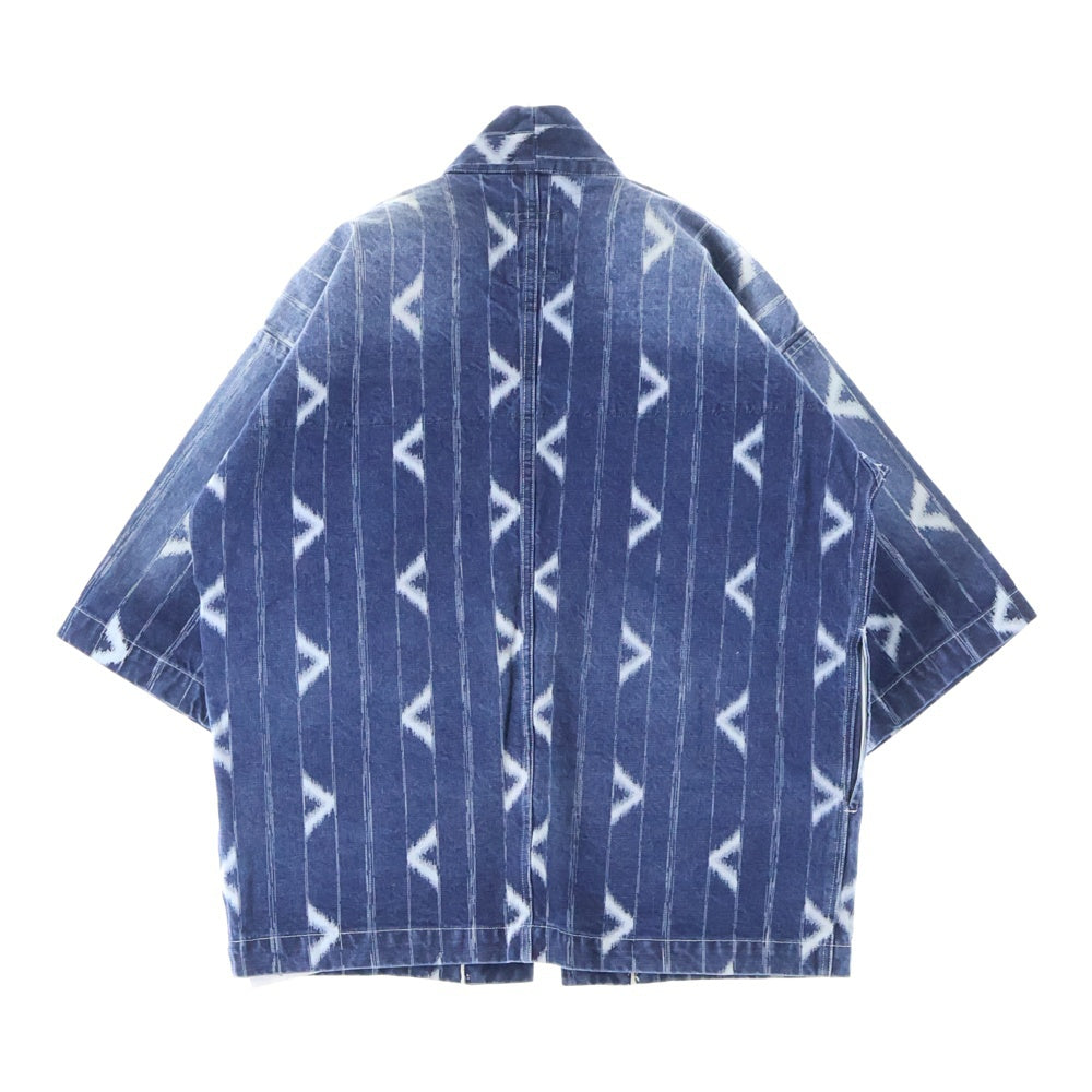 VISVIM(ヴィスヴィム) LHAMO SHIRT ONE WASHED ウォッシュド加工 ハモ スタンドカラーデニム ドローストリング シャツジャケット インディゴ